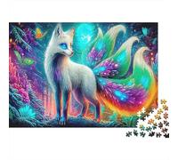 Fox du Cosmos Puzzle 1000 Pièces pour Adultes, Carton Solide,Fox à Neuf queues Décoration Murale Maison,Cadeau Festival Printemps, Activité Indoor 70x50cm/1000pcs