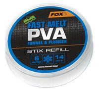 Fox Edges Recharge de maille PVA Fast Melt 5 m - Système de tuyau PVA, filet soluble dans l'eau pour la pêche à la carpe, taille : 14 mm Stix