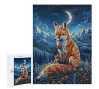 Fox Family Night Scene Puzzle 1000 Pièces Educa Jouet en Bois Cadeau Unique Décoration Intérieure Jeu Éducatif Challenge Toy Adultes Et Enfants À Partir De 14 Ans 500 PCS