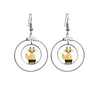 Fox Fear Boucles d'oreilles créoles pour Halloween Motif fantôme
