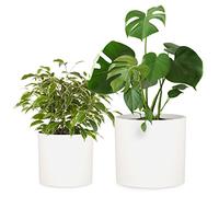 Fox & Fern Lot de Cache-Pots L/XL - Grands Pots de Fleurs avec évacuation de l'eau - Pot de Fleurs Haut - Cache-Pots pour Plantes d'intérieur - Pot de Fleurs 30 cm de diamètre - Grands Pots de Fleurs