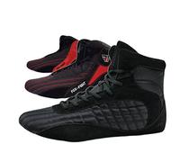 FOX-FIGHT Chaussures de lutte / de boxe / de fitness / de bodybuilding - Noir - noir/rouge, 42 EU