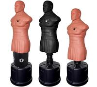 FOX-FIGHT Hank Mannequin de Boxe - Hauteur réglable 160-182cm Sac de Frappe Debout Boxing Dummy, Naturel (avec Kick Pad)