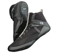 FOX-FIGHT Y5 Chaussures de sport de combat Chaussures de lutte athlétique Chaussures de fitness Bodybuilding Musculation Boxhog, noir/gris, 43 EU