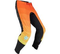 FOX Flexair Grid Pantalons de motocross, noir-orange, taille 32 pour homme