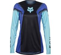 FOX Flexair Infinite Maillot de motocross femme, noir-bleu, taille L pour femmes