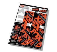Fox Float-X2 Factory 2021 Autocollants de choc - Orange - Sous licence par Fox MATTE