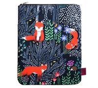 Fox Forest Protège-livres avec fermeture éclair - 27,9 x 21,6 cm - Cadeau renard pour filles