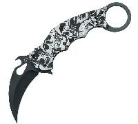 Fox Fox THE END karambit N690Co noir idroglider, Crânes
