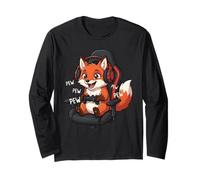 Fox Gamer Animal Jeu vidéo Streamer Manche Longue