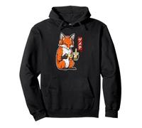 Fox Gamer Ukiyo-e Japanese w Boba Tea Sweat à Capuche