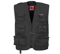 Fox Gilet Outdoor Heavy Randonnée Tactique Pêche Camping Voyage Chasse Noir