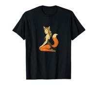Fox Girl Pinup Style rétro Halloween Cosplay Anime Esthétique T-Shirt