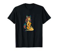 Fox Girl Pinup Style rétro Halloween Cosplay Anime Esthétique T-Shirt