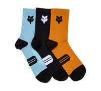 Fox Head Lot de 3 paires de chaussettes Ranger 15 cm bleue/orange/noir