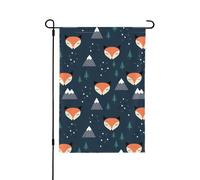 Fox Hill Drapeau de jardin en forme d'arbre 30,5 x 45,7 cm double face vertical en polyester pour décoration de maison, porche, ferme, patio, pelouse