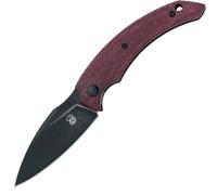 Fox Honos Couteau Pliant de Poche Acier Inoxydable Becut Lame Noire Idroglider Sw, Micarta Jute Prun