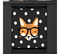 Fox Housse magnétique pour lave-vaisselle Motif renard à pois 58,4 x 66 cm