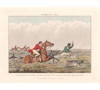 [Fox-hunting] Some Do and Some Don't : It is All a Notion. Getting into a Bog (1820) Poster Print by Henry Thomas Alken (45,7 x 61 cm)