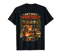 Fox I Have A Library Livre Lover Art de Lecture drôle T-Shirt