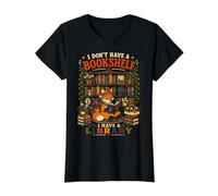 Fox I Have A Library Livre Lover Art de Lecture drôle T-Shirt Graphique avec Valeur