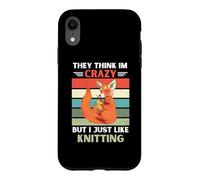 Fox, Ils pensent Que Je suis Folle, mais J'aime Juste Les Amateurs de Tricot Coque pour iPhone XR