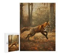 Fox in Autumn Forest Puzzle 1000 Pièces Educa Jouet en Bois Cadeau Unique Décoration Intérieure Jeu Éducatif Challenge Toy Adultes Et Enfants À Partir De 14 Ans 500 PCS