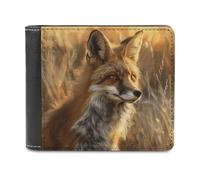 Fox in Field Portefeuille en cuir grande capacité pour téléphone portable Sac à main de voyage pour homme et femme Blanc Taille unique, blanc, Taille unique, Portefeuille