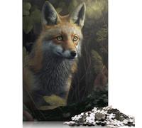 Fox in The Forest Puzzle 1000 Pièces Cadeau Unique Jeu Éducatif Défi Jouet À De Qualité Supérieure Peinture Art pour Adultes Et Enfants À Partir De 12 Ans 1000pcs (38x26cm)