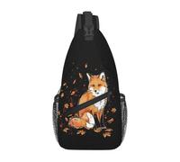 Fox In The Snow Sac de poitrine classique pour hommes Sling bandoulière Sac à dos bandoulière Sac poitrine de voyage Randonnée Sac à bandoulière