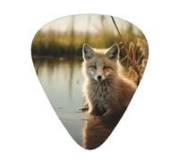 Fox in the Water Lot de 12 médiators de guitare élégants et durables, 3 types de médiators fins, moyens et lourds (12 pièces), adaptés pour guitare, basse, guitare électrique, ukulélé,