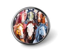 Fox in The Woods Épinglette en métal léger, durable, tendance rond pour chemises, t-shirts, vestes, Circular, Aluminium, Pas de gemme