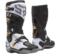 FOX Instinct Bottes de motocross, Noir/Blanc/Gris, Taille 10