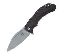 FOX Knives / Bastinelli SHADOW, Verrou de cadre en titane, Poignées en fibre de carbone FX-533 CF