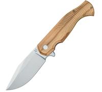 Fox-Knives COUTEAU PLIANT FOX EAST WOOD TIGER ACIER INOXYDABLE CPM-S90VN LAME SATINÉE, MANCHE EN BOI