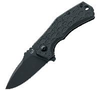 Fox-Knives COUTEAU PLIANT FOX KNIVES ITALICO ACIER INOXYDABLE N690 TOP SHIELD LAME NOIRE, FRN NOIR H