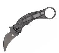 Fox-Knives FOX/BASTINELLI BLACKBIRD COUTEAU PLIANT ACIER INOXYDABLE ELMAX PVD LAME, CADRE TITANE VER