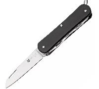 Fox-Knives FOX VULPIS COUTEAU PLIANT ACIER INOXYDABLE N690co LAME POLIE, MANCHE EN ALUMINIUM NOIR FX