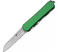 Fox-Knives FOX VULPIS COUTEAU PLIANT ACIER INOXYDABLE N690co LAME POLIE, MANCHE EN ALUMINIUM VERT OD