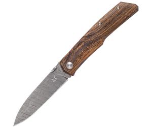 Fox Knives Terzuola Lame en Damasteel, Manches en Bois de Bocote, Pochette en Nylon FX-525DB