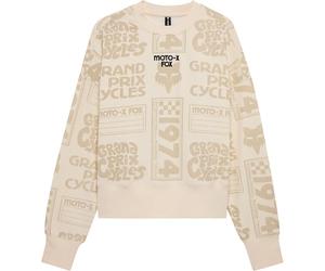 Fox Lady Circa 74 Sweat-Shirt en Polaire surdimensionné Crew Off White L