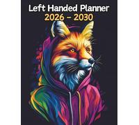 Fox Left Handed Planner: 5 Year Monthly | Large 60 Month Calendar | Gift For People Who Love Forest Animals, Wildlife Lovers | Ideal for ... and Busy Individuals | 8.5 x 11 Inches | v1