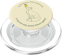 Fox Lemon Inscription Easy Peasy Transparency PopSockets PopGrip pour MagSafe