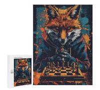 Fox Master Chess Strategy Puzzle 1000 Pièces Educa Jouet en Bois Cadeau Unique Décoration Intérieure Jeu Éducatif Challenge Toy Adultes Et Enfants À Partir De 14 Ans 500 PCS
