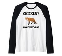 Fox Meme Drôle Renard Rouge Motif Quel Poulet What Chicken Manche Raglan