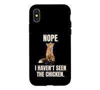 Fox Meme Renard Nope I Haven't Seen The Chicken Coque pour iPhone X/XS