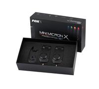 Fox Mini Micron X 2 Tige Ensemble / Carpe Pêche Morsure Alarme & Récepteur