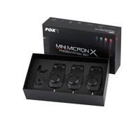 Fox Mini Micron X 3 Tige Ensemble / Carpe Pêche Morsure Alarme & Récepteur /