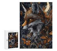 Fox Moonlit Garden Art Print Puzzle 1000 Pièces Educa Jouet en Bois Cadeau Unique Décoration Intérieure Jeu Éducatif Challenge Toy Adultes Et Enfants À Partir De 14 Ans 300 PCS