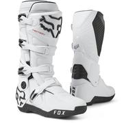 FOX Motion Bottes de motocross, Blanc, Taille 10,5